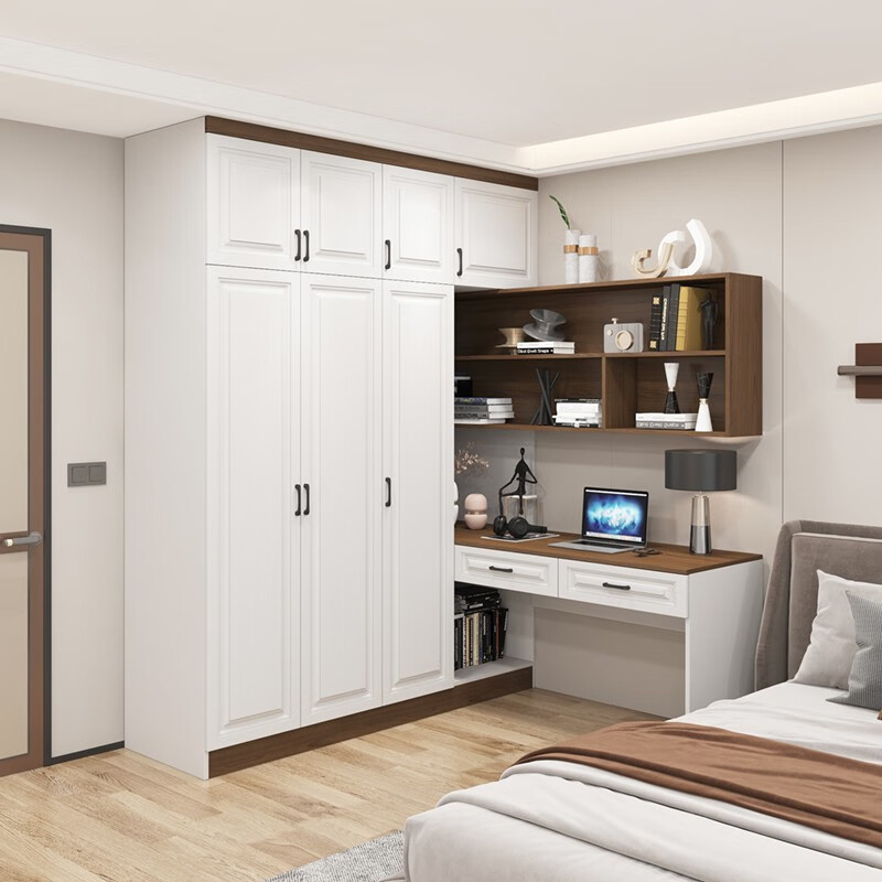 转角电脑桌定制房卧室整体衣柜书桌书柜组合写字台学习办公桌 - 琅沐